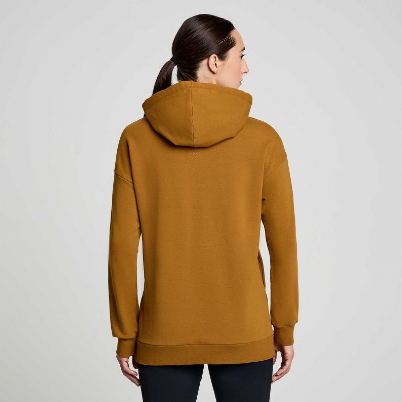 Brown Saucony Recovery Zip Tunic Women's Hoodie | ISRAEL XMSLFI