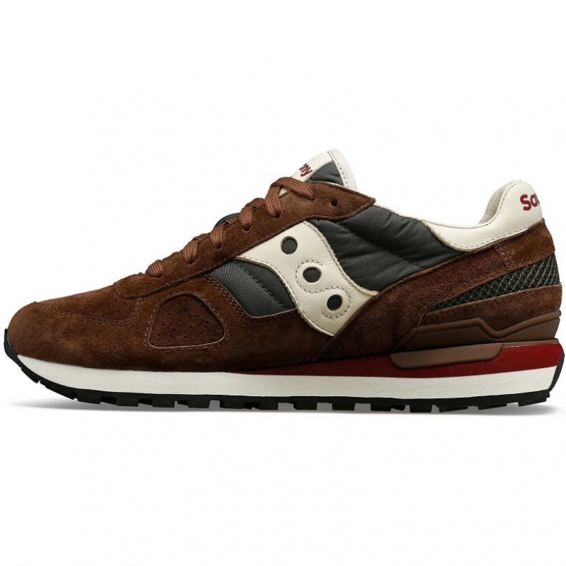 Brown Saucony Shadow Original Premium Men's Sneakers | ISRAEL SHXVOC