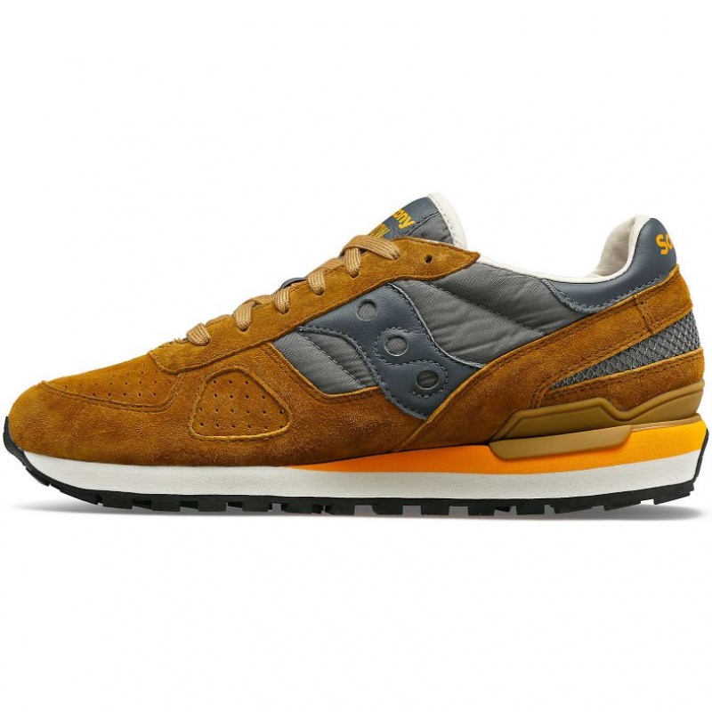 Brown / Grey Saucony Shadow Original Premium Men's Sneakers | ISRAEL XLUDOY