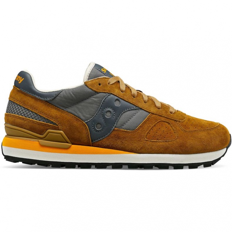 Brown / Grey Saucony Shadow Original Premium Men\'s Sneakers | ISRAEL XLUDOY