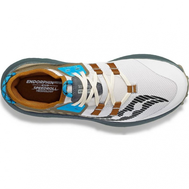 Brown / White Saucony Endorphin Rift Men's Running Shoes | ISRAEL RKCZGS