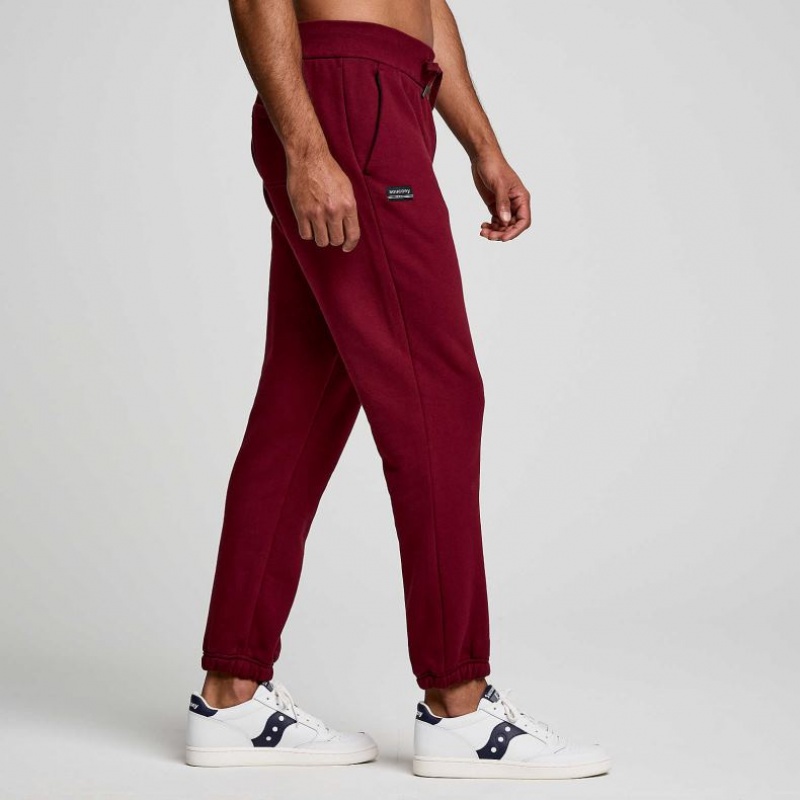 Burgundy Saucony Recovery Men's Jogger | ISRAEL SYDUOJ