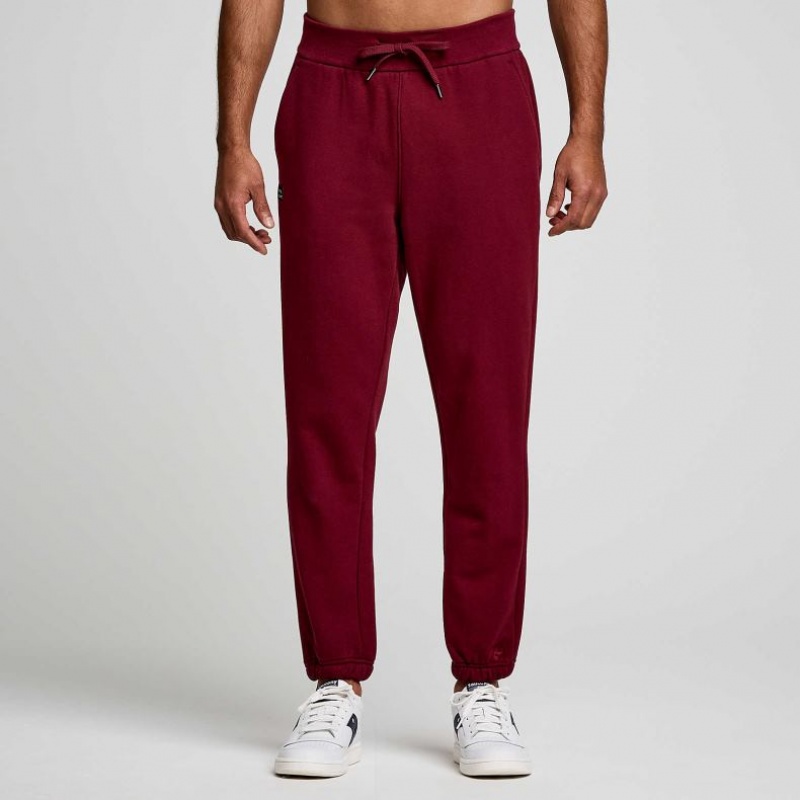 Burgundy Saucony Recovery Men\'s Jogger | ISRAEL SYDUOJ