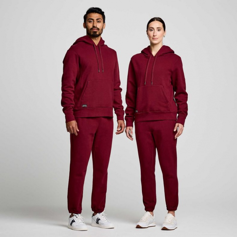 Burgundy Saucony Recovery Women's Hoodie | ISRAEL OQZSXR