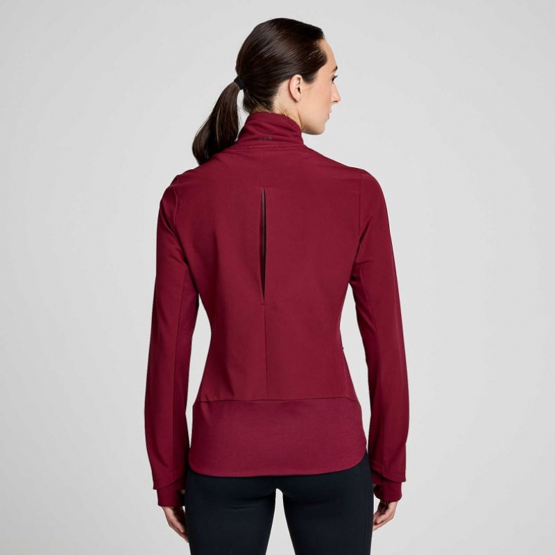 Burgundy Saucony Triumph Women's Jacket | ISRAEL KRVTBE