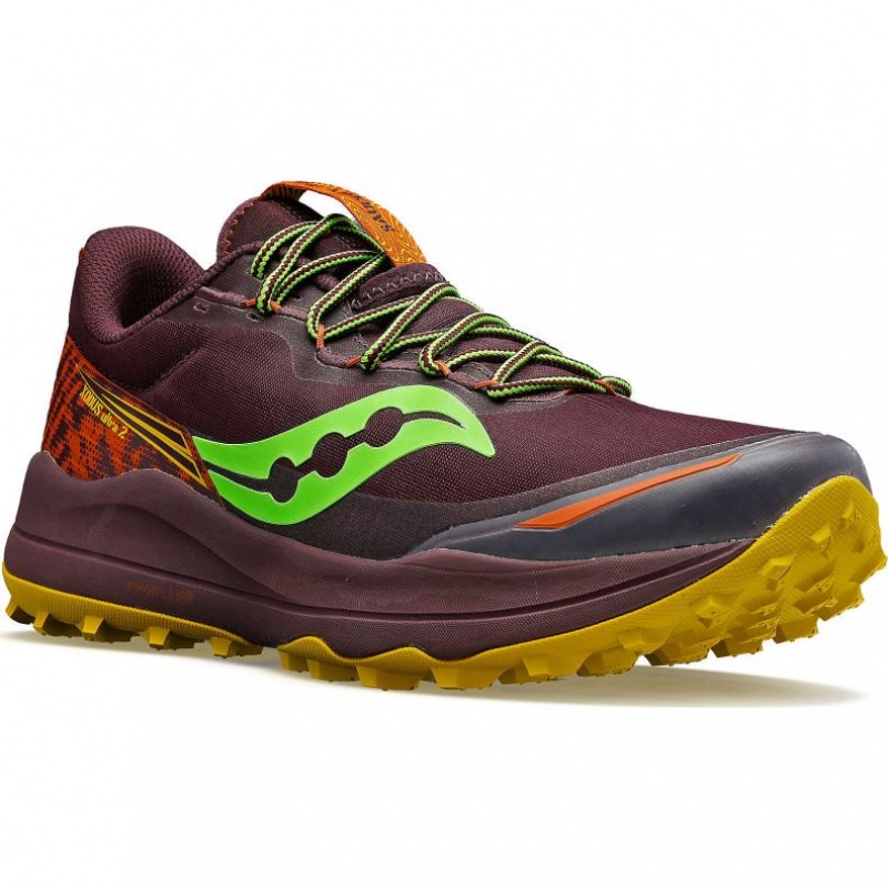 Burgundy Saucony Xodus Ultra 2 Women's Trail Running Shoes | ISRAEL VTYQLO