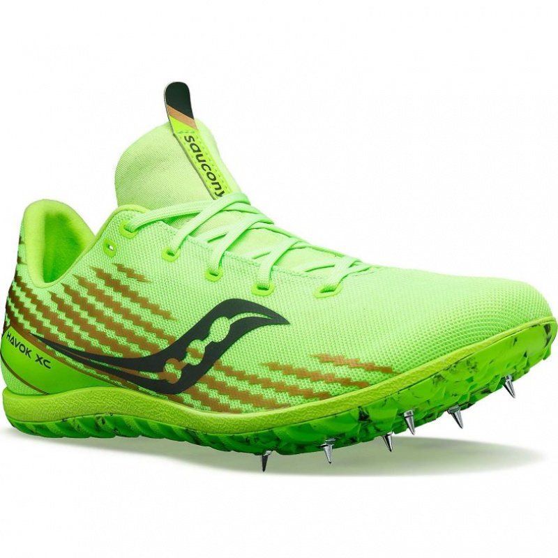 Green Saucony Havok XC 3 Men's Spikes | ISRAEL PCUFOG