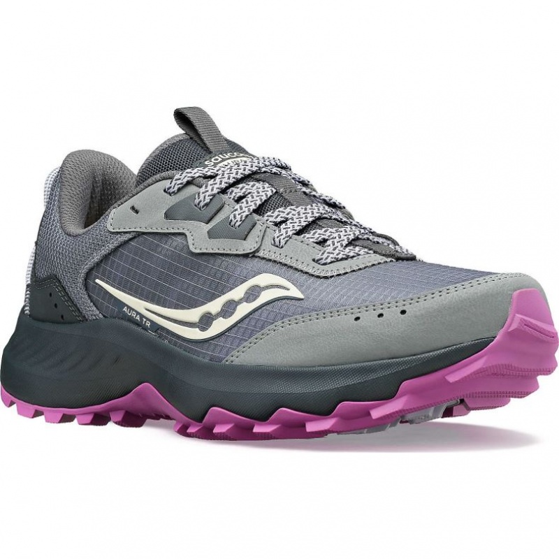 Grey Saucony Aura TR Women's Trail Running Shoes | ISRAEL DBNOMR