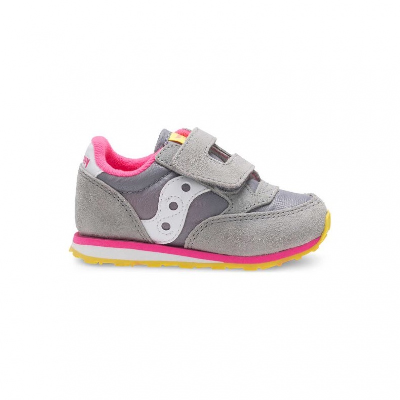 Grey Saucony Baby Jazz Hook & Loop Little Kids\' Sneakers | ISRAEL WVPHIQ