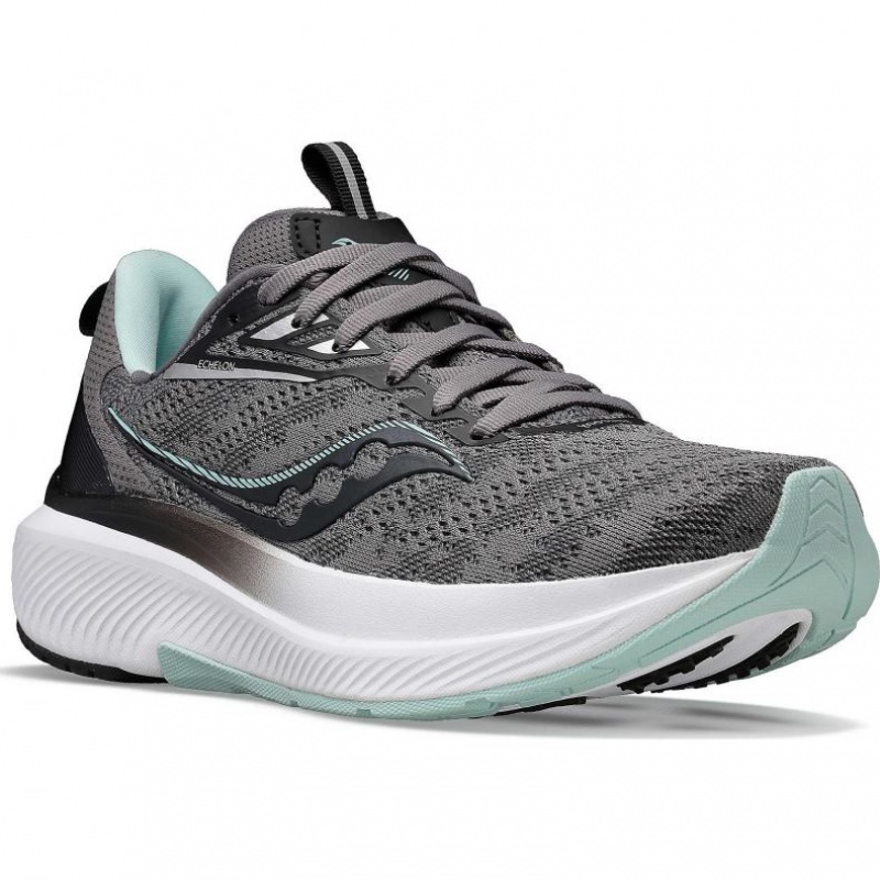 Grey Saucony Echelon 9 Women's Running Shoes | ISRAEL UJXRKL