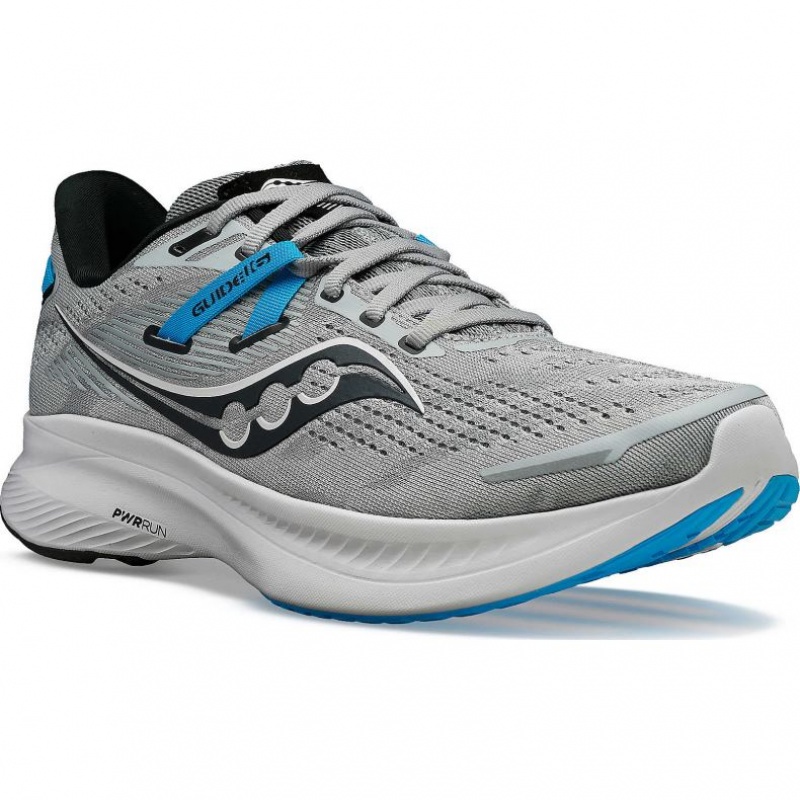 Grey Saucony Guide 16 Men's Running Shoes | ISRAEL BAQJSU