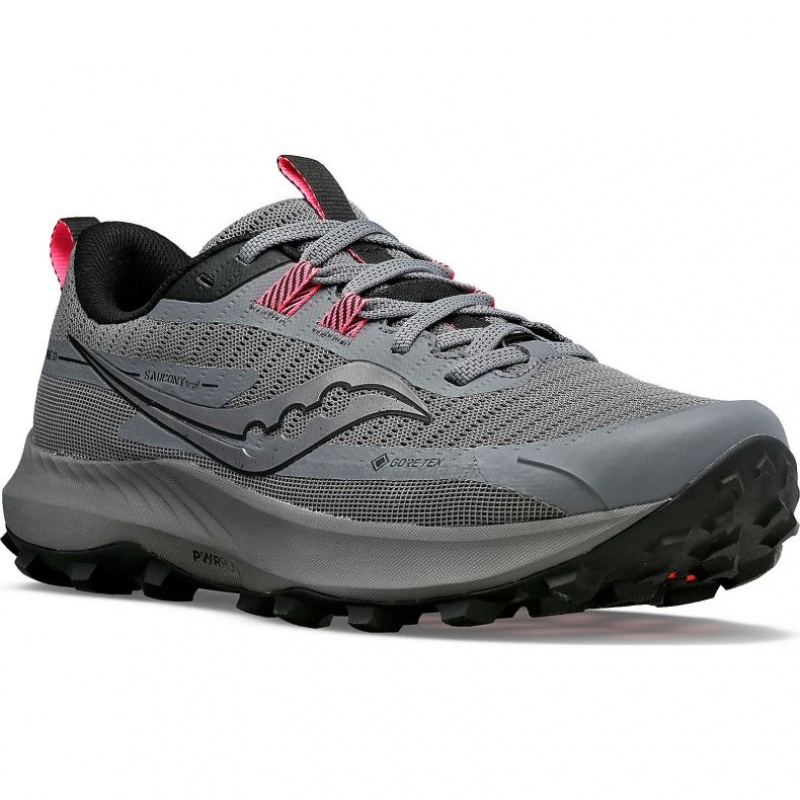 Grey Saucony Peregrine 13 GTX Women's Trail Running Shoes | ISRAEL RUZNQT