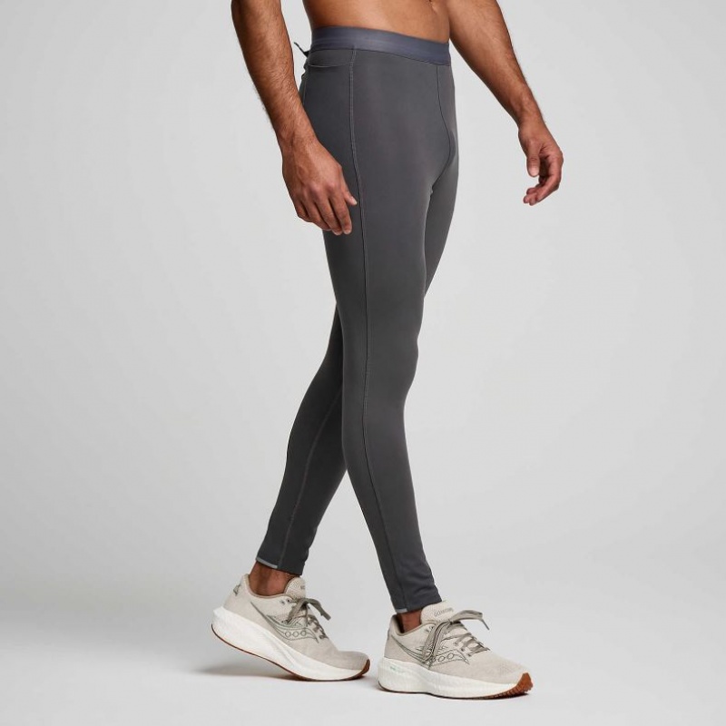 Grey Saucony Solstice Men's Tight | ISRAEL OFEASP