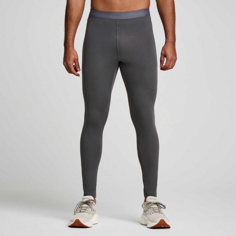 Grey Saucony Solstice Men\'s Tight | ISRAEL OFEASP