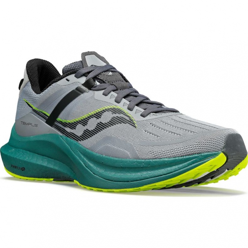 Grey Saucony Tempus Men's Running Shoes | ISRAEL PVBCRL