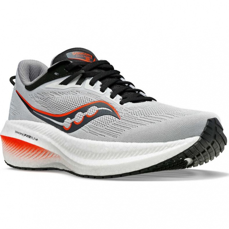 Grey Saucony Triumph 21 Men's Running Shoes | ISRAEL XYAGJE