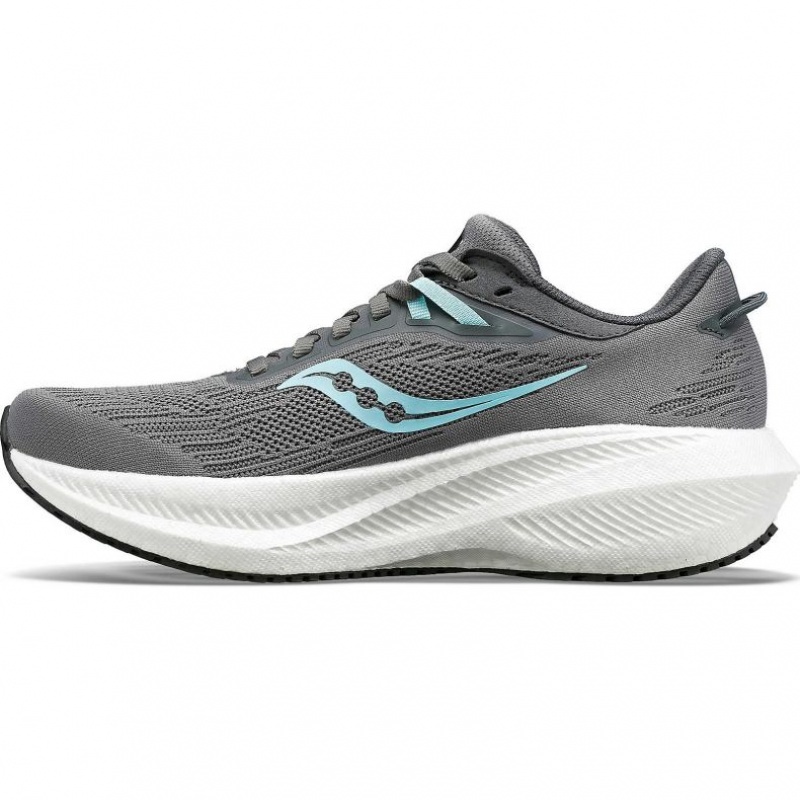 Grey Saucony Triumph 21 Women's Running Shoes | ISRAEL BWLRCV