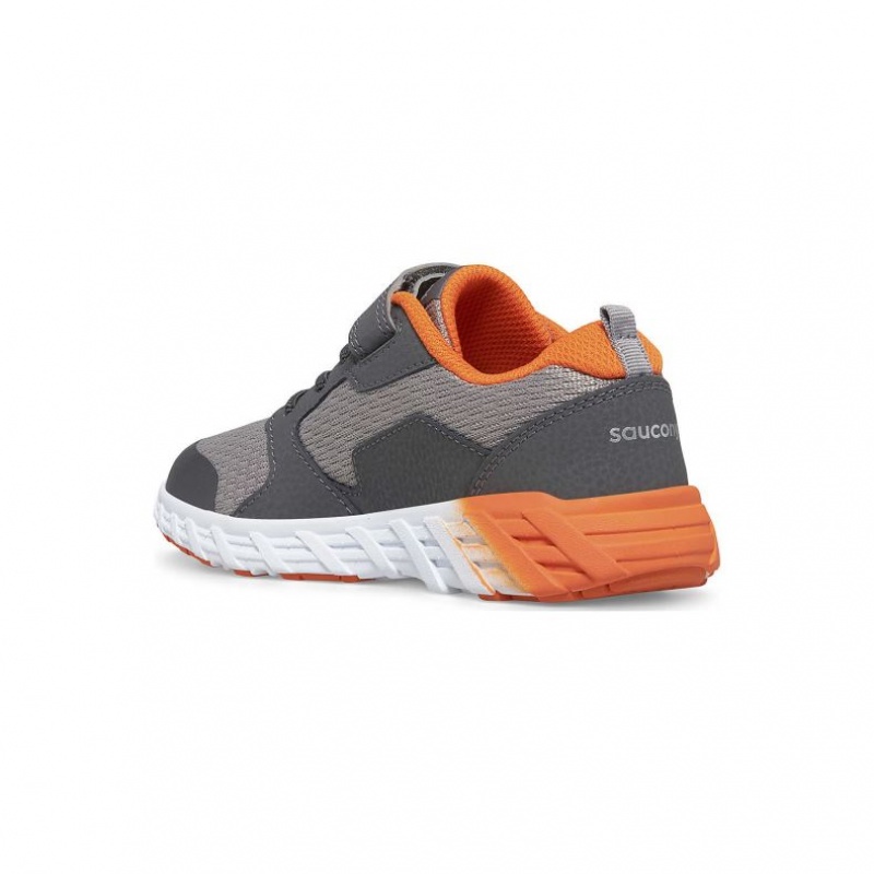 Grey Saucony Wind 2.0 A/C Big Kids' Sneakers | ISRAEL YRUJEG