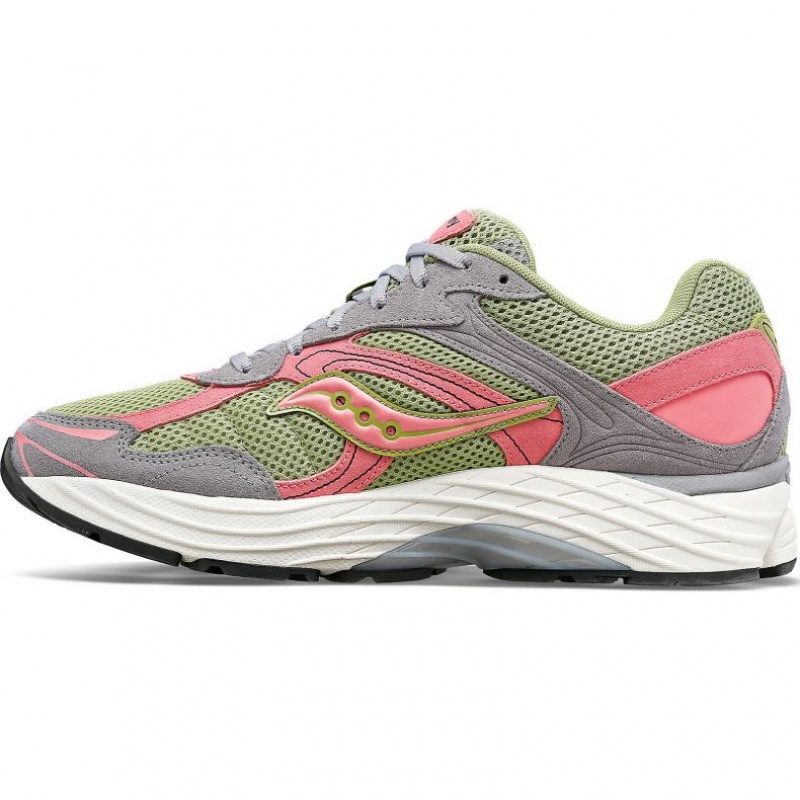 Grey / Green / Pink Saucony ProGrid Omni 9 Premium Men's Sneakers | ISRAEL BQCEFY