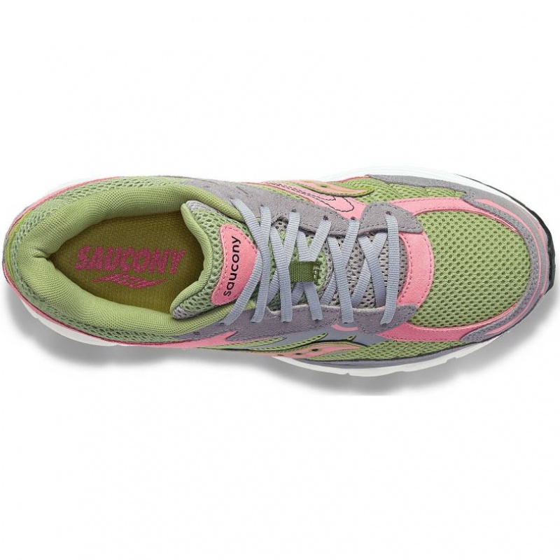 Grey / Green / Pink Saucony ProGrid Omni 9 Premium Men's Sneakers | ISRAEL BQCEFY