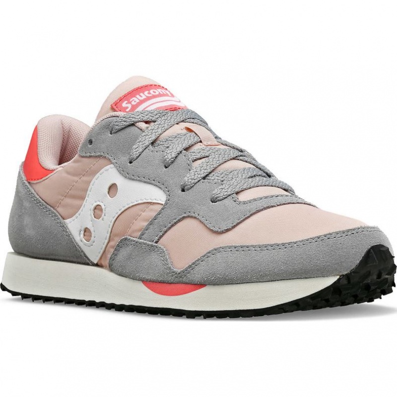 Grey / Pink Saucony DXN Women's Sneakers | ISRAEL HZEKFV