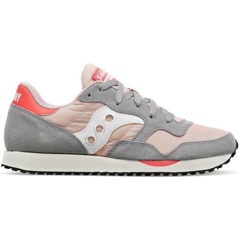 Grey / Pink Saucony DXN Women\'s Sneakers | ISRAEL HZEKFV