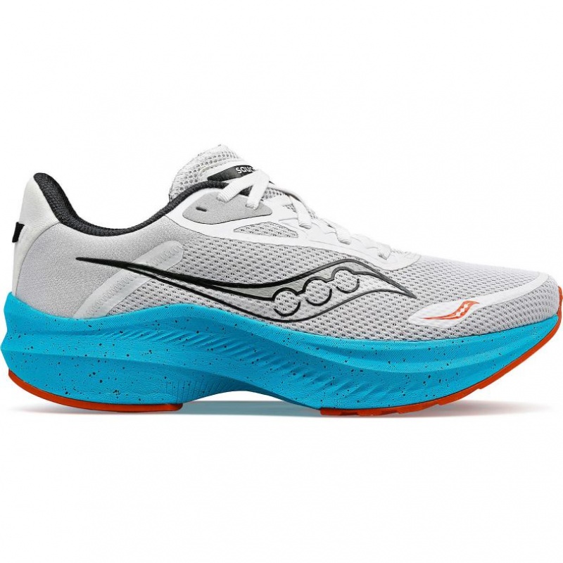 Grey / Turquoise Saucony Axon 3 Men\'s Running Shoes | ISRAEL HVKSNB