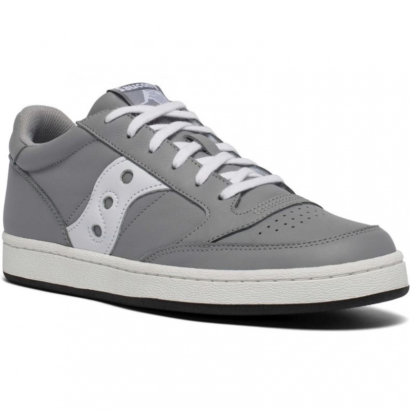 Grey / White Saucony Jazz Court Men's Sneakers | ISRAEL PJXVIZ