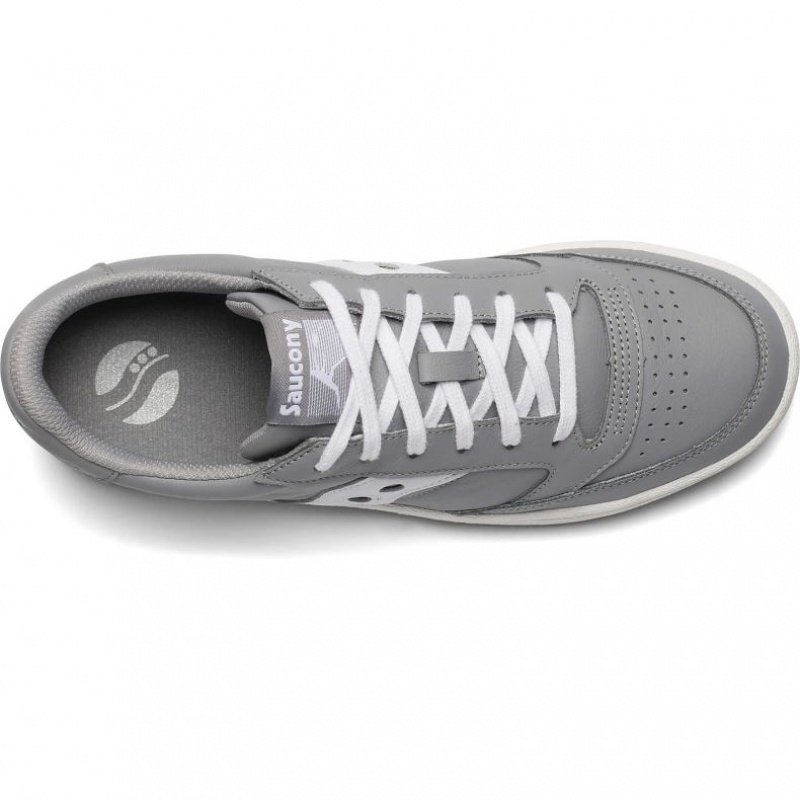 Grey / White Saucony Jazz Court Women's Sneakers | ISRAEL UHLYJN