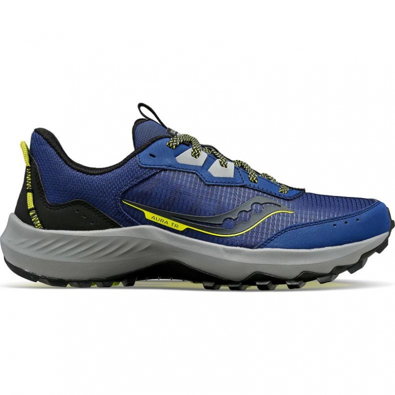 Indigo Saucony Aura TR Men\'s Trail Running Shoes | ISRAEL VALEZJ