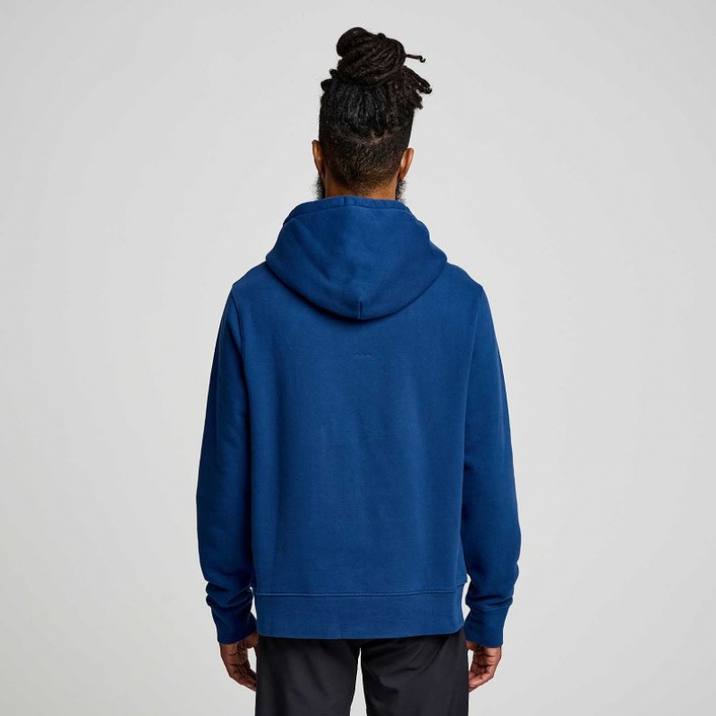 Indigo Saucony Recovery Men's Hoodie | ISRAEL CAQVXO