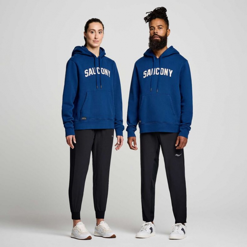 Indigo Saucony Recovery Men's Hoodie | ISRAEL CAQVXO