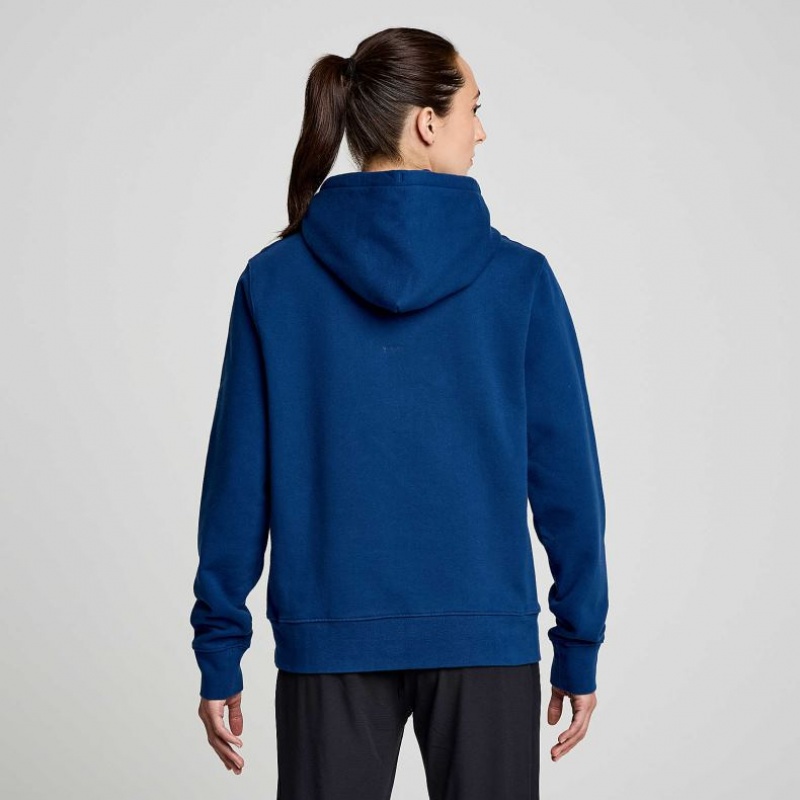 Indigo Saucony Recovery Women's Hoodie | ISRAEL LZFSGA