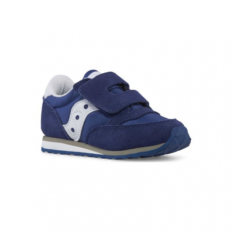 Navy Saucony Jazz Hook & Loop Big Kids' Sneakers | ISRAEL RMTGOY