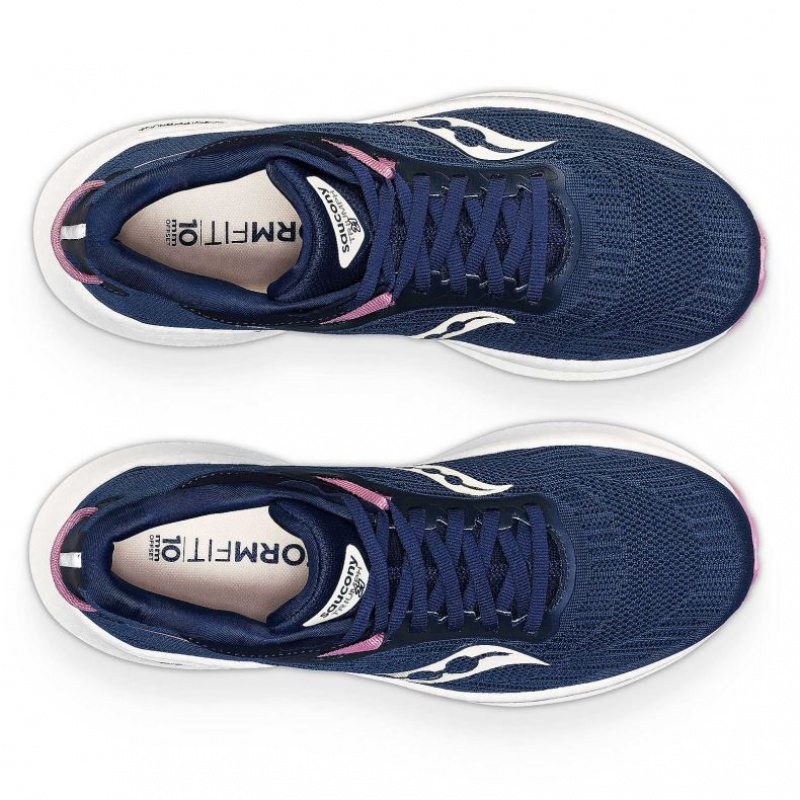 Navy Saucony Triumph 21 Women's Running Shoes | ISRAEL PFSACI