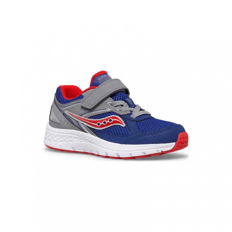 Navy / Grey Saucony Cohesion 14 A/C Big Kids' Sneakers | ISRAEL PHSBZY