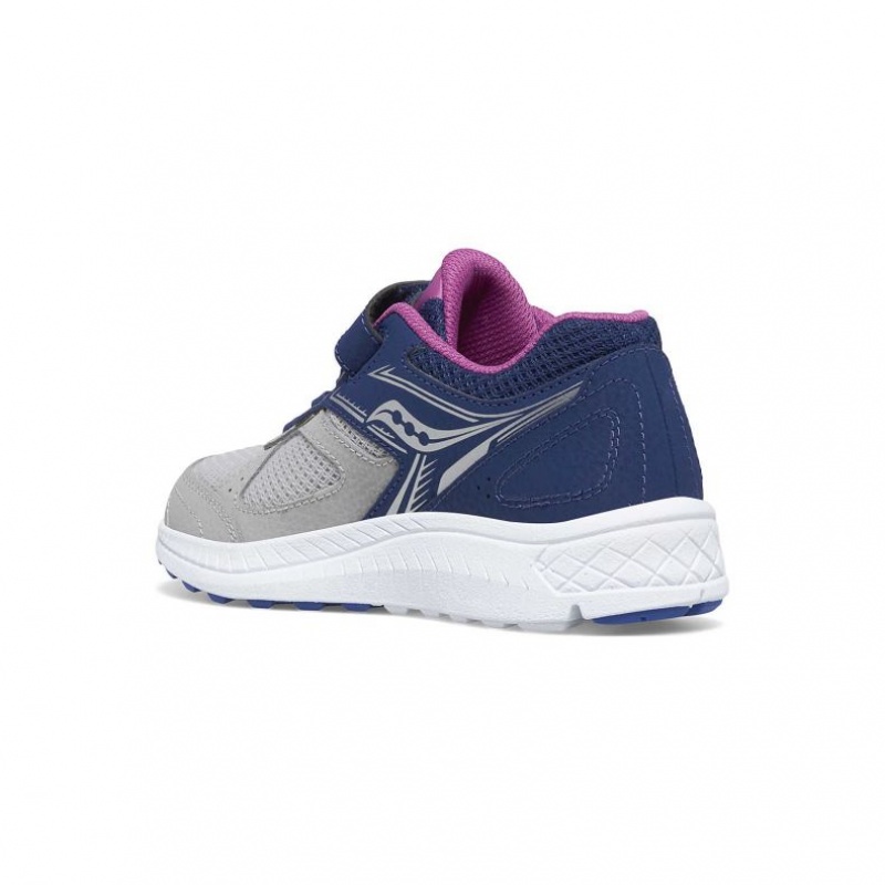 Navy / Grey Saucony Cohesion 14 A/C Big Kids' Sneakers | ISRAEL FUIPVJ