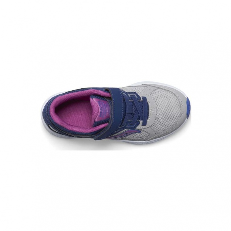 Navy / Grey Saucony Cohesion 14 A/C Big Kids' Sneakers | ISRAEL FUIPVJ