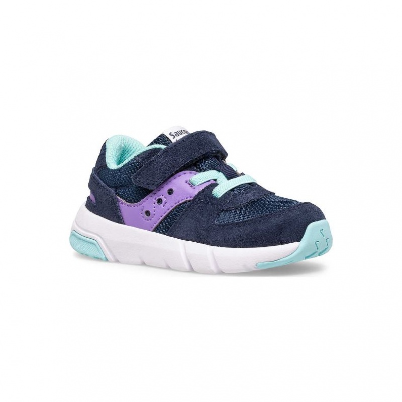 Navy / Purple Saucony Jazz Lite 2.0 Little Kids' Sneakers | ISRAEL DRMZYC