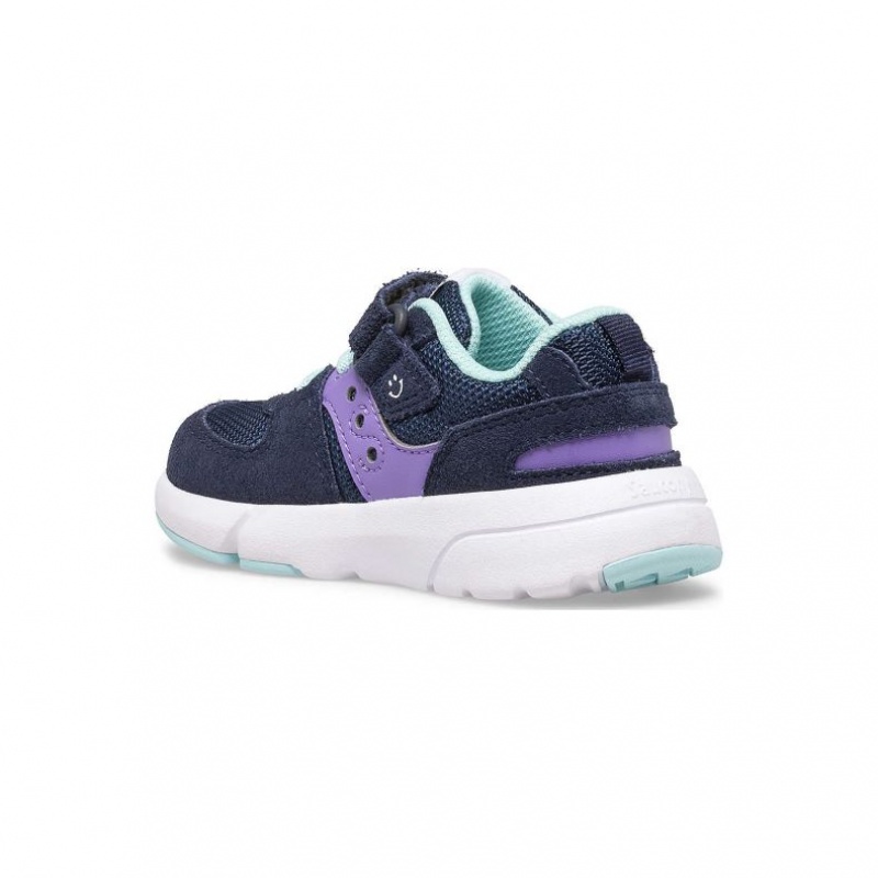 Navy / Purple Saucony Jazz Lite 2.0 Little Kids' Sneakers | ISRAEL DRMZYC