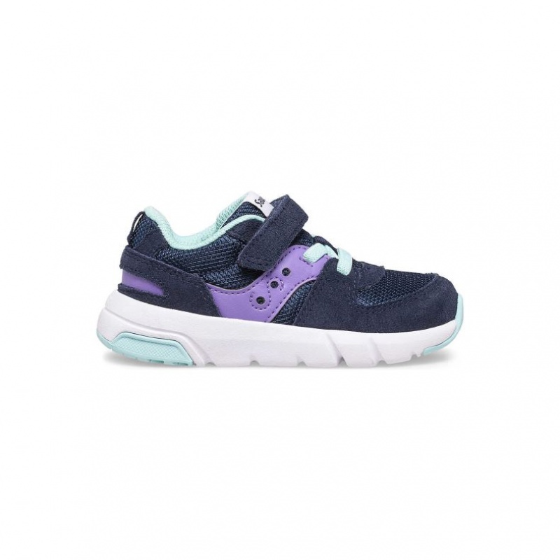 Navy / Purple Saucony Jazz Lite 2.0 Little Kids\' Sneakers | ISRAEL DRMZYC