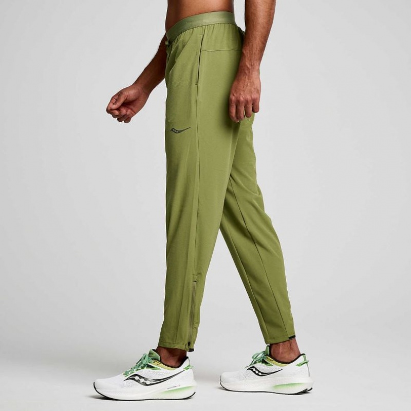 Olive Saucony Boston Woven Men's Jogger | ISRAEL HEIUTW