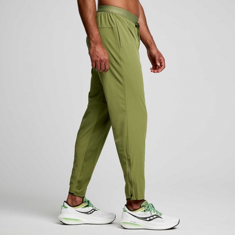 Olive Saucony Boston Woven Men's Jogger | ISRAEL HEIUTW