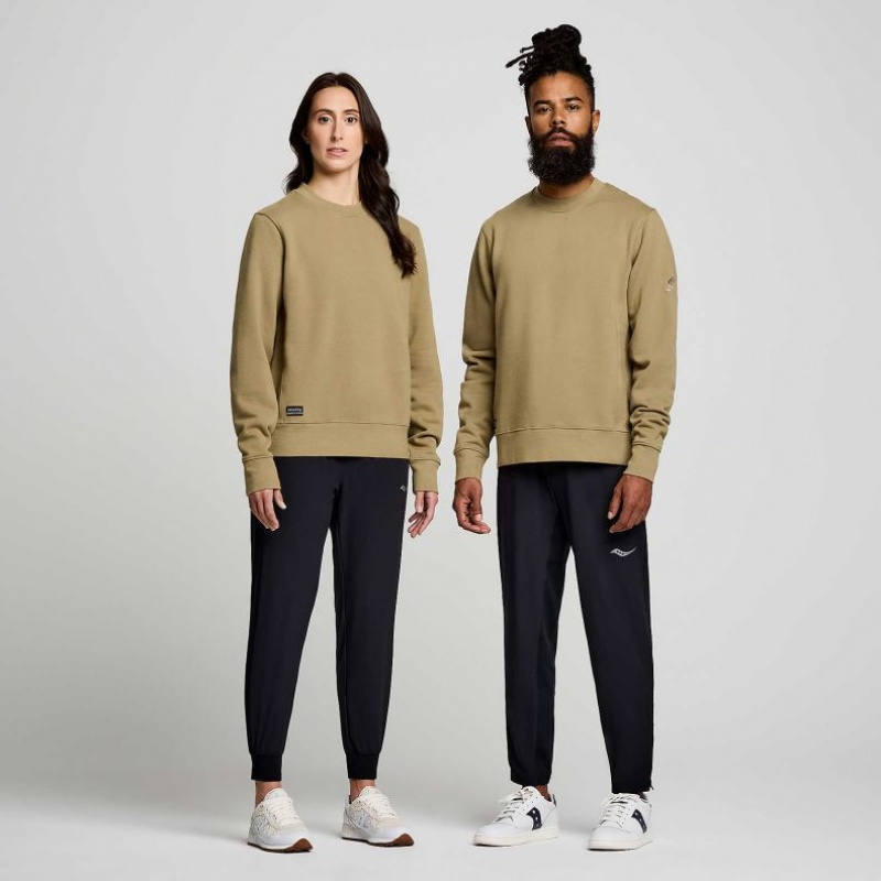 Olive Saucony Recovery Crew Women's Sweatshirt | ISRAEL AWOGHE