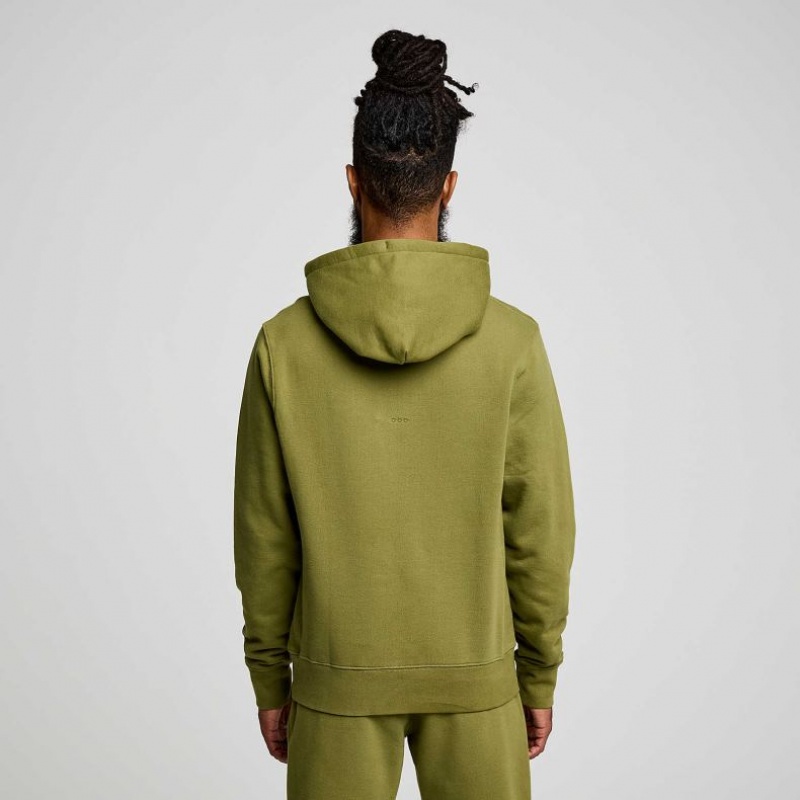 Olive Saucony Recovery Men's Hoodie | ISRAEL TGZULO