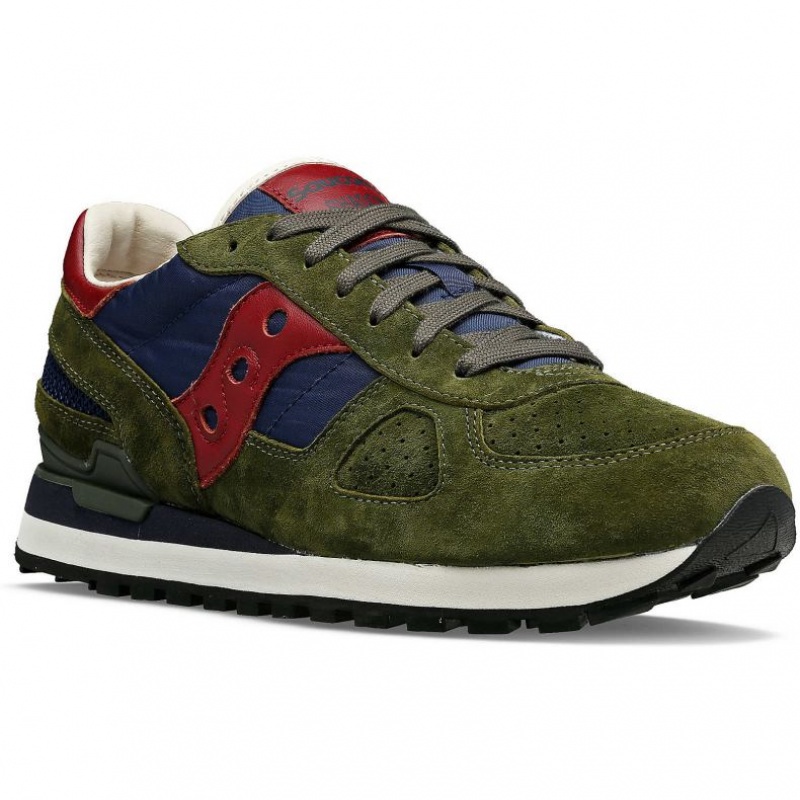 Olive / Navy Saucony Shadow Original Premium Women's Sneakers | ISRAEL WOLDPM