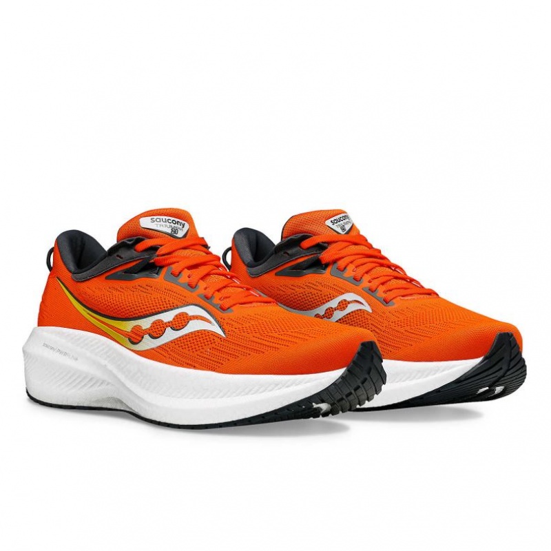 Orange Saucony Triumph 21 Men's Running Shoes | ISRAEL UMPRXN