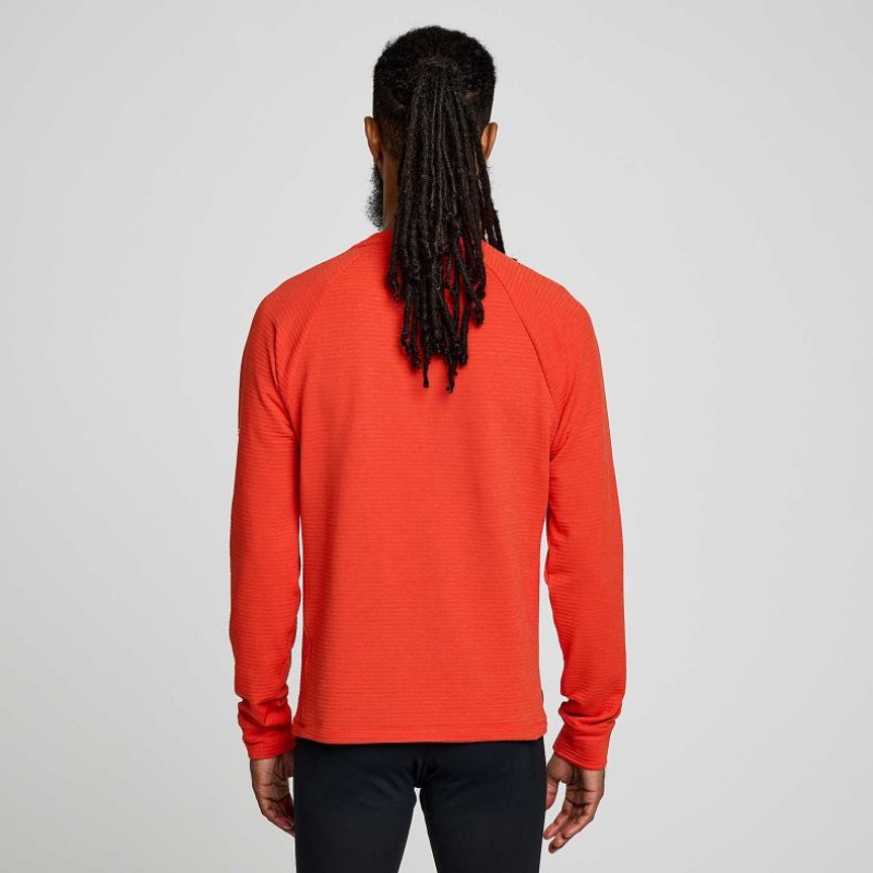 Orange Saucony Triumph 3D Crew Men's Sweatshirt | ISRAEL XIOYDU