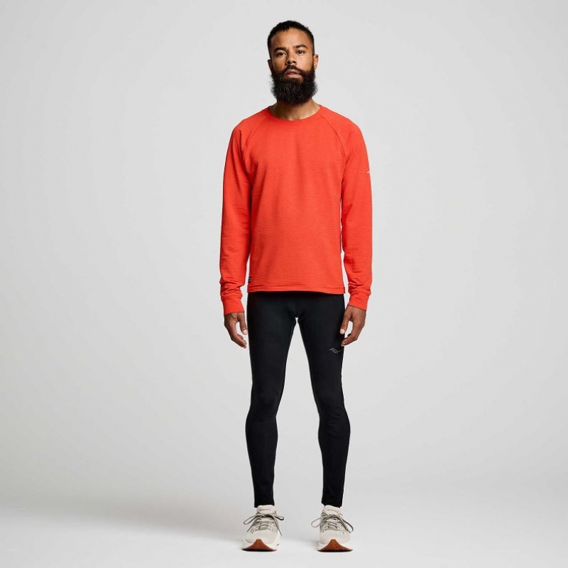 Orange Saucony Triumph 3D Crew Men's Sweatshirt | ISRAEL XIOYDU