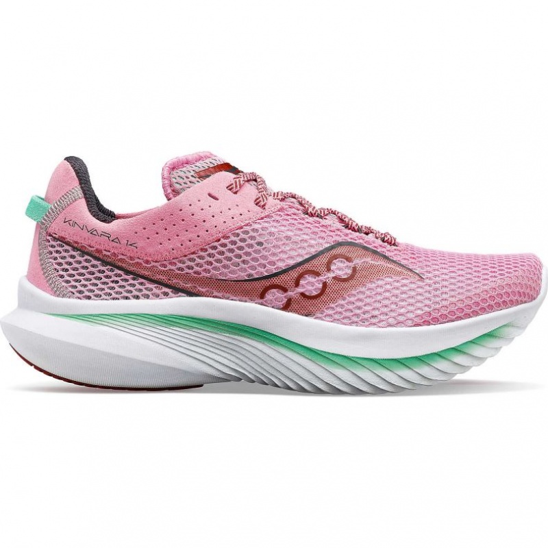 Pink Saucony Kinvara 14 Women\'s Running Shoes | ISRAEL BWOHNX